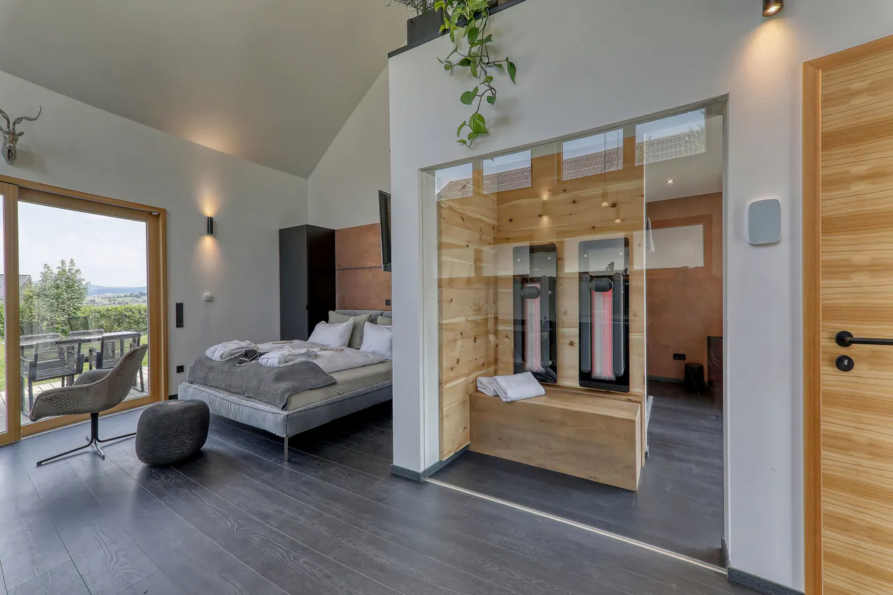 Wohnbereich im Chalet Romantik