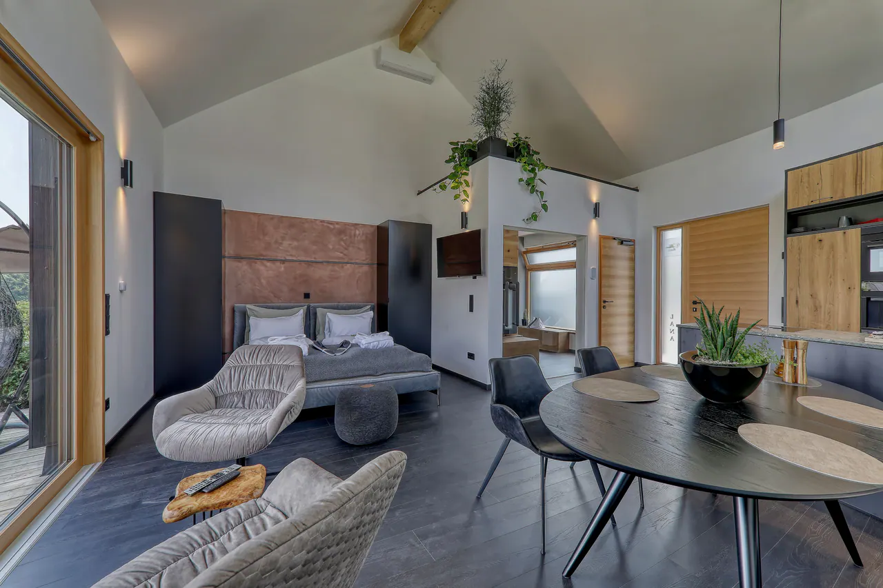 Schlafbereich im Chalet Romantik