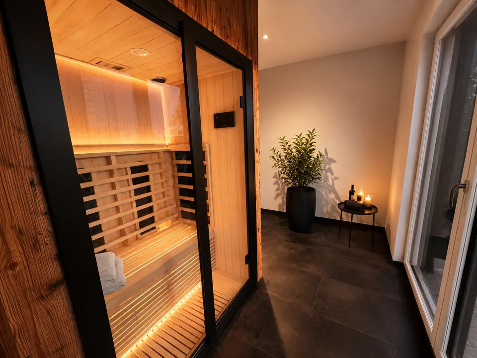 Quiet sauna area as a rainy-day and wellness idea